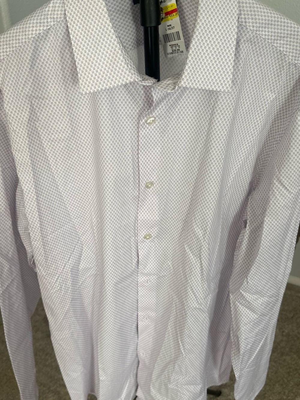Apt. 9 Men's Lavender Micro-Pattern Dress Shirt